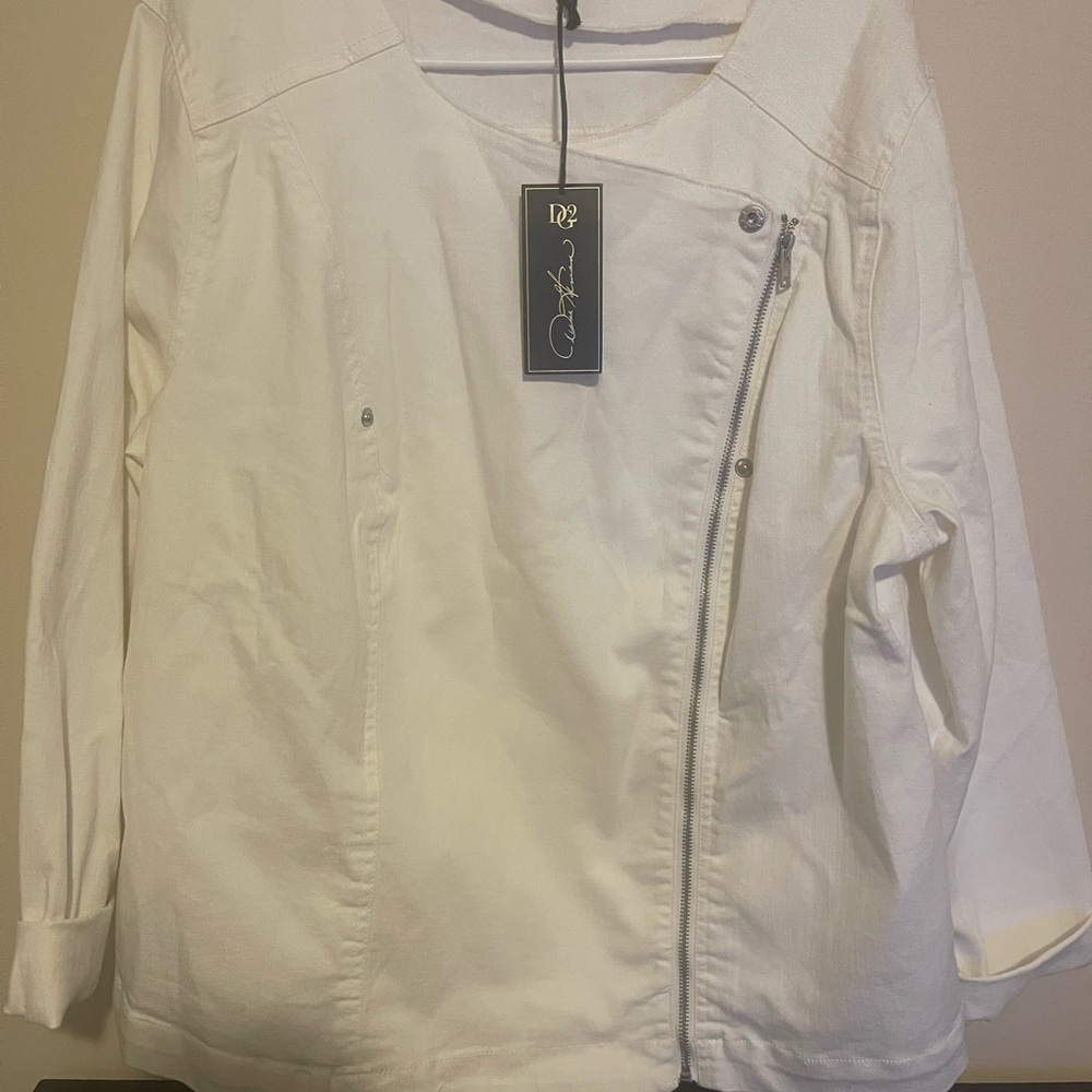 DG2 by Diane Gilman White Utility Jacket